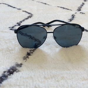 Large Black Quay Aviators